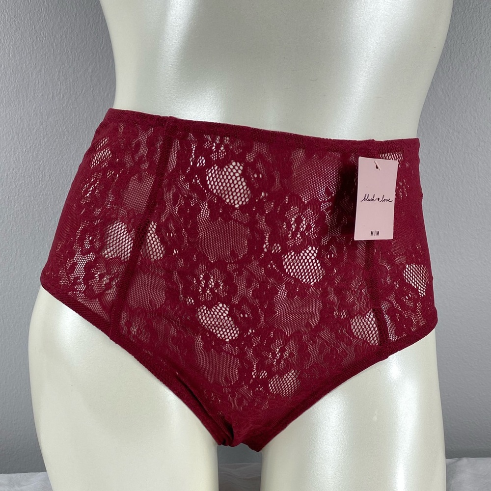 3/$36 VS Blush Love Deep Red High Waist Panty